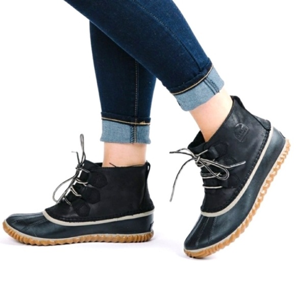 Sorel Duck Boots Black Size 7.5 - Picture 1 of 10